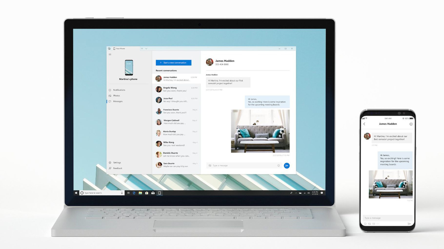 微软的新应用让 Windows 10 PC 直接访问手机里的信息、照片和通知